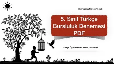 5. Sınıf Türkçe Bursluluk Denemesi PDF İndir