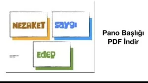 Nezaket, saygı, edep pano başlığı indir