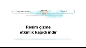 Resim çizme etkinliği